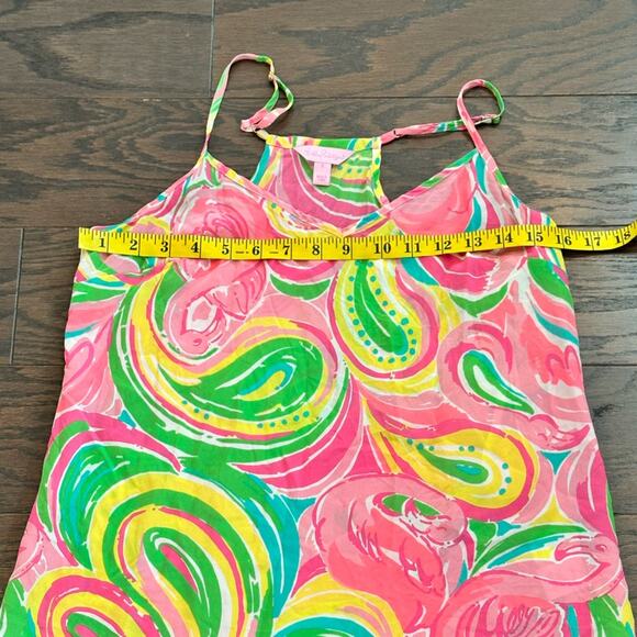 Lilly Pulitzer Flamingo Print Silk Camisole Size Small - Picture 4 of 6
